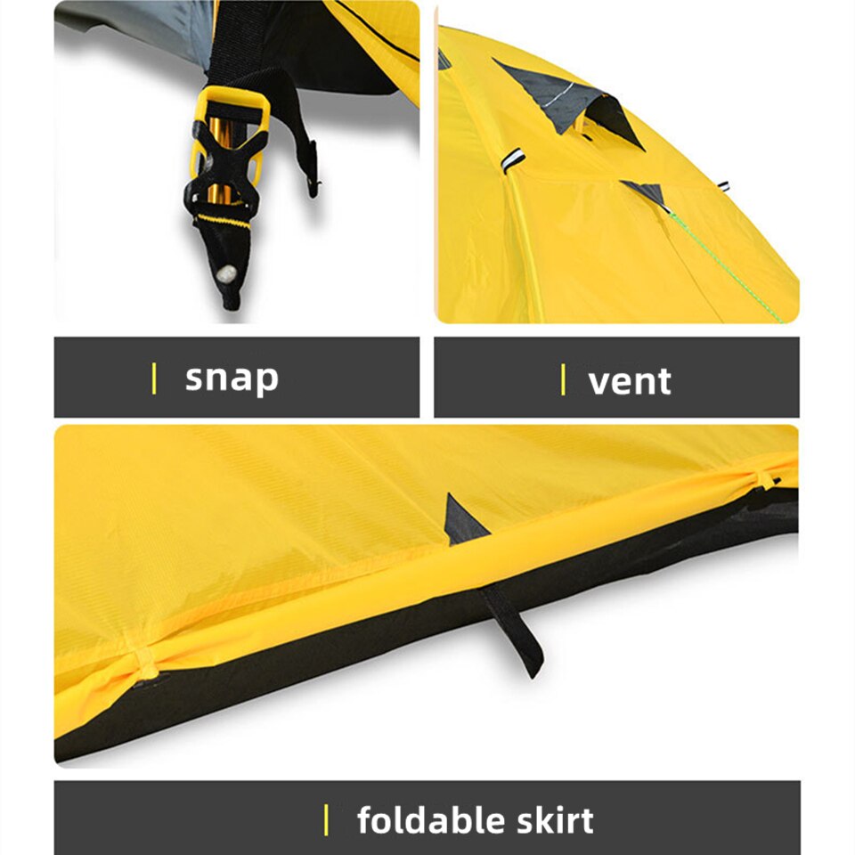 Cheap Goat Tents Ultralight 20D Nylon Camping Tent 2 Person Waterproof Outdoor Hiking Travel Tent 4 Season Backpacking Cycling Tent For Adults   